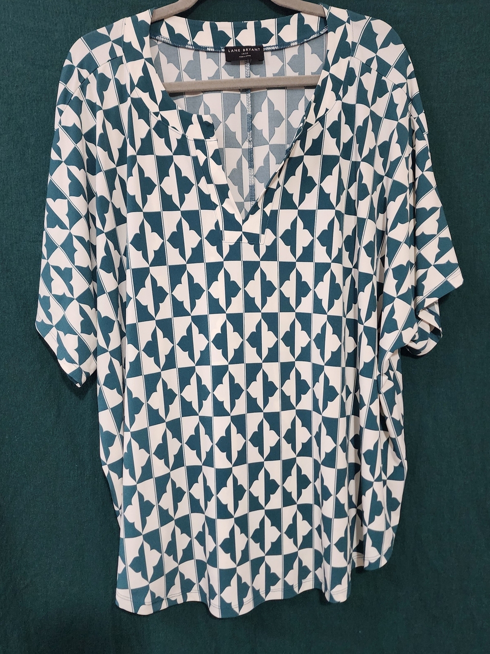 Dolman-Sleeve Notch-Neck Top